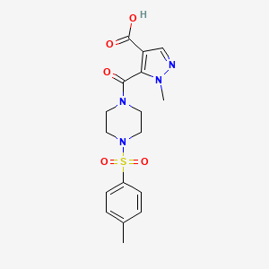 1-methyl-5-({4-[(4-methylphenyl)sulfonyl]piperazin-1-yl}carbonyl)-1H-pyrazole-4-carboxylic acid