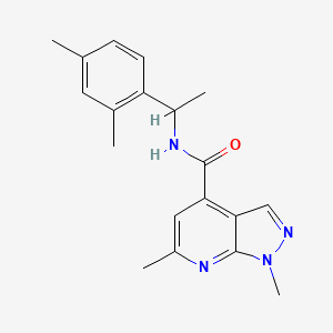 N-[1-(2,4-dimethylphenyl)ethyl]-1,6-dimethyl-1H-pyrazolo[3,4-b]pyridine-4-carboxamide