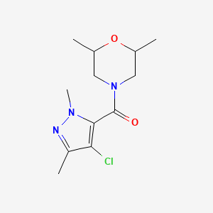 (4-chloro-1,3-dimethyl-1H-pyrazol-5-yl)(2,6-dimethylmorpholin-4-yl)methanone