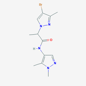 2-(4-bromo-3-methyl-1H-pyrazol-1-yl)-N-(1,5-dimethyl-1H-pyrazol-4-yl)propanamide