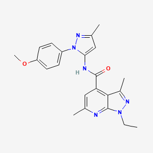 1-ethyl-N-[1-(4-methoxyphenyl)-3-methyl-1H-pyrazol-5-yl]-3,6-dimethyl-1H-pyrazolo[3,4-b]pyridine-4-carboxamide