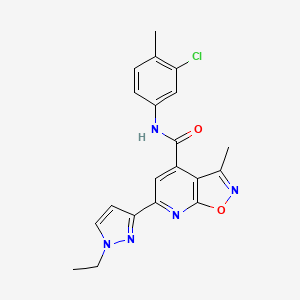 N-(3-chloro-4-methylphenyl)-6-(1-ethyl-1H-pyrazol-3-yl)-3-methyl[1,2]oxazolo[5,4-b]pyridine-4-carboxamide