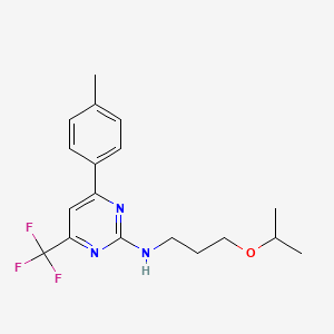 4-(4-methylphenyl)-N-[3-(propan-2-yloxy)propyl]-6-(trifluoromethyl)pyrimidin-2-amine