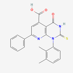 1-(2,3-Dimethylphenyl)-4-oxo-7-phenyl-2-sulfanyl-1,4-dihydropyrido[2,3-d]pyrimidine-5-carboxylic acid