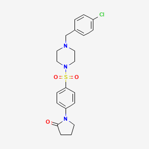 1-(4-{[4-(4-Chlorobenzyl)piperazin-1-yl]sulfonyl}phenyl)pyrrolidin-2-one