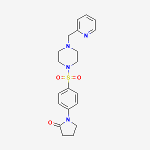 1-(4-{[4-(Pyridin-2-ylmethyl)piperazin-1-yl]sulfonyl}phenyl)pyrrolidin-2-one