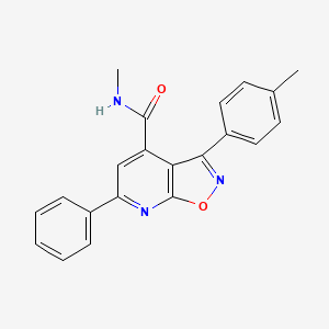 molecular formula C21H17N3O2 B10917129 N-methyl-3-(4-methylphenyl)-6-phenyl[1,2]oxazolo[5,4-b]pyridine-4-carboxamide 