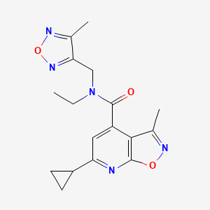 6-cyclopropyl-N-ethyl-3-methyl-N-[(4-methyl-1,2,5-oxadiazol-3-yl)methyl][1,2]oxazolo[5,4-b]pyridine-4-carboxamide