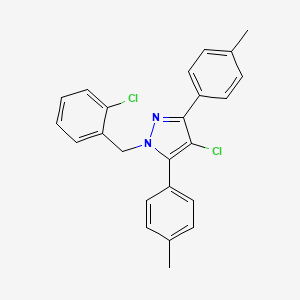 4-chloro-1-(2-chlorobenzyl)-3,5-bis(4-methylphenyl)-1H-pyrazole