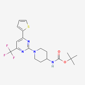 Tert-butyl {1-[4-(thiophen-2-yl)-6-(trifluoromethyl)pyrimidin-2-yl]piperidin-4-yl}carbamate