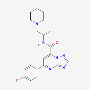 5-(4-fluorophenyl)-N-[1-(piperidin-1-yl)propan-2-yl][1,2,4]triazolo[1,5-a]pyrimidine-7-carboxamide