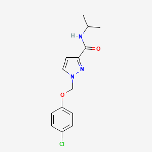 1-[(4-chlorophenoxy)methyl]-N-(propan-2-yl)-1H-pyrazole-3-carboxamide