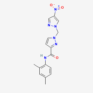 N-(2,4-dimethylphenyl)-1-[(4-nitro-1H-pyrazol-1-yl)methyl]-1H-pyrazole-3-carboxamide