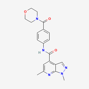 1,6-dimethyl-N-[4-(morpholin-4-ylcarbonyl)phenyl]-1H-pyrazolo[3,4-b]pyridine-4-carboxamide