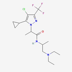 2-[4-chloro-5-cyclopropyl-3-(trifluoromethyl)-1H-pyrazol-1-yl]-N-[1-(diethylamino)propan-2-yl]propanamide