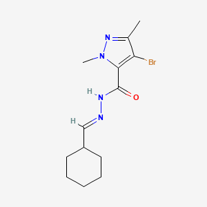 4-bromo-N'-[(E)-cyclohexylmethylidene]-1,3-dimethyl-1H-pyrazole-5-carbohydrazide