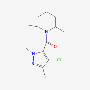 (4-chloro-1,3-dimethyl-1H-pyrazol-5-yl)(2,6-dimethylpiperidin-1-yl)methanone