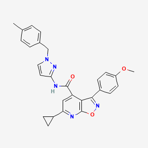 6-cyclopropyl-3-(4-methoxyphenyl)-N-[1-(4-methylbenzyl)-1H-pyrazol-3-yl][1,2]oxazolo[5,4-b]pyridine-4-carboxamide