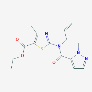 ethyl 4-methyl-2-{[(1-methyl-1H-pyrazol-5-yl)carbonyl](prop-2-en-1-yl)amino}-1,3-thiazole-5-carboxylate