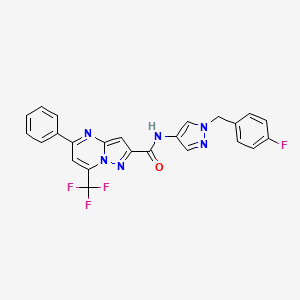 N-[1-(4-fluorobenzyl)-1H-pyrazol-4-yl]-5-phenyl-7-(trifluoromethyl)pyrazolo[1,5-a]pyrimidine-2-carboxamide