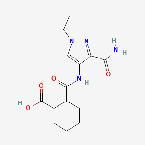 2-[(3-carbamoyl-1-ethyl-1H-pyrazol-4-yl)carbamoyl]cyclohexanecarboxylic acid