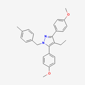 4-ethyl-3,5-bis(4-methoxyphenyl)-1-(4-methylbenzyl)-1H-pyrazole