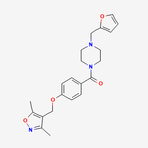 {4-[(3,5-Dimethyl-1,2-oxazol-4-yl)methoxy]phenyl}[4-(furan-2-ylmethyl)piperazin-1-yl]methanone