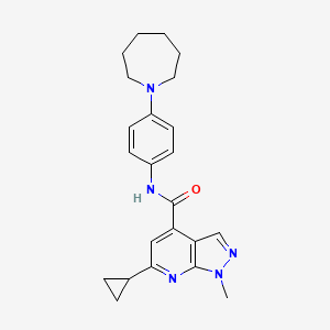 N-[4-(azepan-1-yl)phenyl]-6-cyclopropyl-1-methyl-1H-pyrazolo[3,4-b]pyridine-4-carboxamide