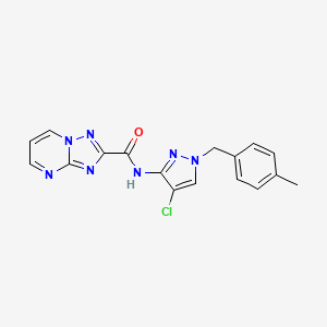 N-[4-chloro-1-(4-methylbenzyl)-1H-pyrazol-3-yl][1,2,4]triazolo[1,5-a]pyrimidine-2-carboxamide