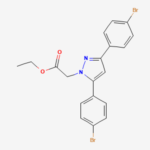 molecular formula C19H16Br2N2O2 B10917367 ethyl [3,5-bis(4-bromophenyl)-1H-pyrazol-1-yl]acetate 