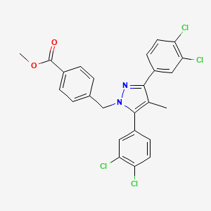 methyl 4-{[3,5-bis(3,4-dichlorophenyl)-4-methyl-1H-pyrazol-1-yl]methyl}benzoate