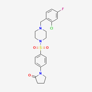 1-(4-{[4-(2-Chloro-4-fluorobenzyl)piperazin-1-yl]sulfonyl}phenyl)pyrrolidin-2-one