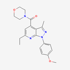 [6-ethyl-1-(4-methoxyphenyl)-3-methyl-1H-pyrazolo[3,4-b]pyridin-4-yl](morpholin-4-yl)methanone