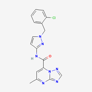 N-[1-(2-chlorobenzyl)-1H-pyrazol-3-yl]-5-methyl[1,2,4]triazolo[1,5-a]pyrimidine-7-carboxamide