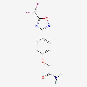 2-{4-[5-(Difluoromethyl)-1,2,4-oxadiazol-3-yl]phenoxy}acetamide