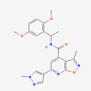 N-[1-(2,5-dimethoxyphenyl)ethyl]-3-methyl-6-(1-methyl-1H-pyrazol-4-yl)[1,2]oxazolo[5,4-b]pyridine-4-carboxamide