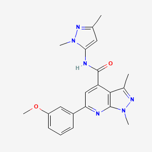 N-(1,3-dimethyl-1H-pyrazol-5-yl)-6-(3-methoxyphenyl)-1,3-dimethyl-1H-pyrazolo[3,4-b]pyridine-4-carboxamide