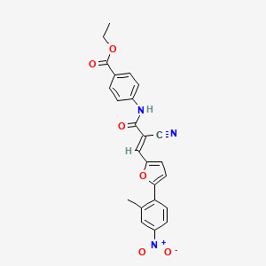 ethyl 4-({(2E)-2-cyano-3-[5-(2-methyl-4-nitrophenyl)furan-2-yl]prop-2-enoyl}amino)benzoate