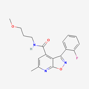 3-(2-fluorophenyl)-N-(3-methoxypropyl)-6-methyl[1,2]oxazolo[5,4-b]pyridine-4-carboxamide