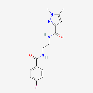 N-(2-{[(4-fluorophenyl)carbonyl]amino}ethyl)-1,5-dimethyl-1H-pyrazole-3-carboxamide