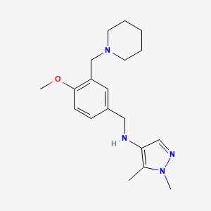 N-(4-Methoxy-3-(piperidin-1-ylmethyl)benzyl)-1,5-dimethyl-1H-pyrazol-4-amine