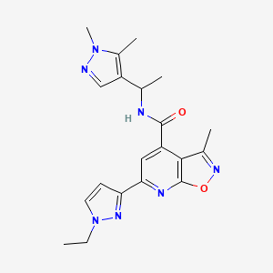 N-[1-(1,5-dimethyl-1H-pyrazol-4-yl)ethyl]-6-(1-ethyl-1H-pyrazol-3-yl)-3-methyl[1,2]oxazolo[5,4-b]pyridine-4-carboxamide