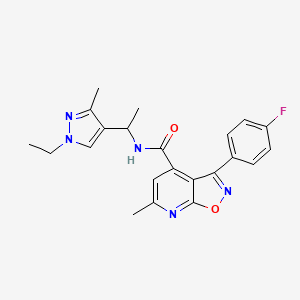 N-[1-(1-ethyl-3-methyl-1H-pyrazol-4-yl)ethyl]-3-(4-fluorophenyl)-6-methyl[1,2]oxazolo[5,4-b]pyridine-4-carboxamide