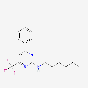 N-hexyl-4-(4-methylphenyl)-6-(trifluoromethyl)pyrimidin-2-amine