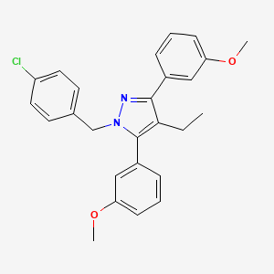 1-(4-chlorobenzyl)-4-ethyl-3,5-bis(3-methoxyphenyl)-1H-pyrazole