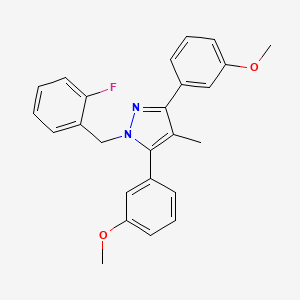 1-(2-fluorobenzyl)-3,5-bis(3-methoxyphenyl)-4-methyl-1H-pyrazole