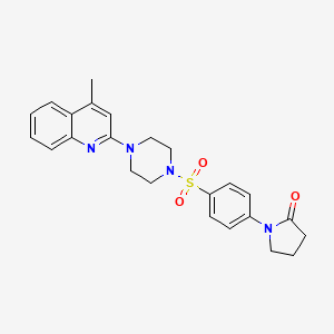 1-(4-{[4-(4-Methylquinolin-2-yl)piperazin-1-yl]sulfonyl}phenyl)pyrrolidin-2-one