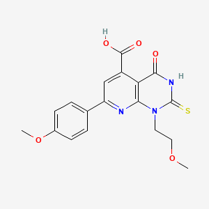 1-(2-Methoxyethyl)-7-(4-methoxyphenyl)-4-oxo-2-sulfanyl-1,4-dihydropyrido[2,3-d]pyrimidine-5-carboxylic acid