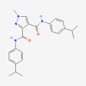 1-methyl-N,N'-bis[4-(propan-2-yl)phenyl]-1H-pyrazole-3,4-dicarboxamide