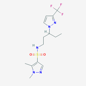 1,5-dimethyl-N-{3-[3-(trifluoromethyl)-1H-pyrazol-1-yl]pentyl}-1H-pyrazole-4-sulfonamide